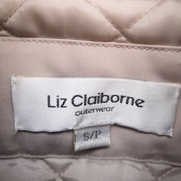 Liz Claiborne Ladies Size Small Straight Fit Beige Winter Coat - Picture 3 of 16